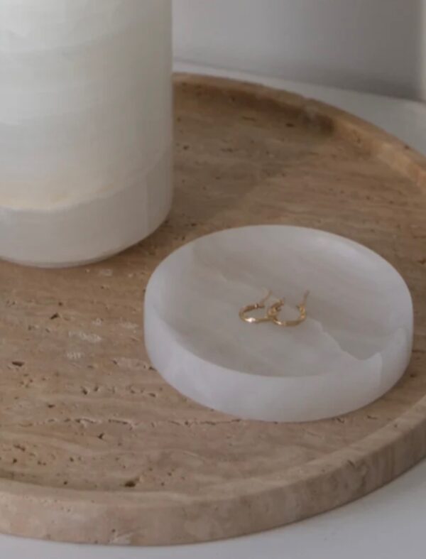 SALE Taper Dish - White Onyx