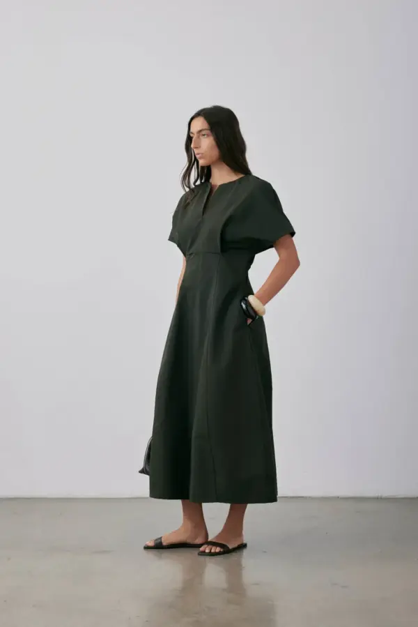 Gregory - Mako Dress - Dark Khaki - Image 3