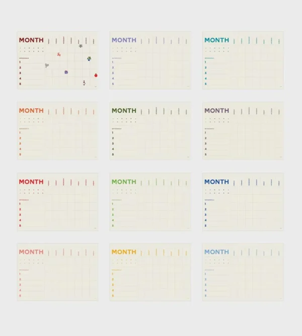 Month Planner - colour A2 - Image 2