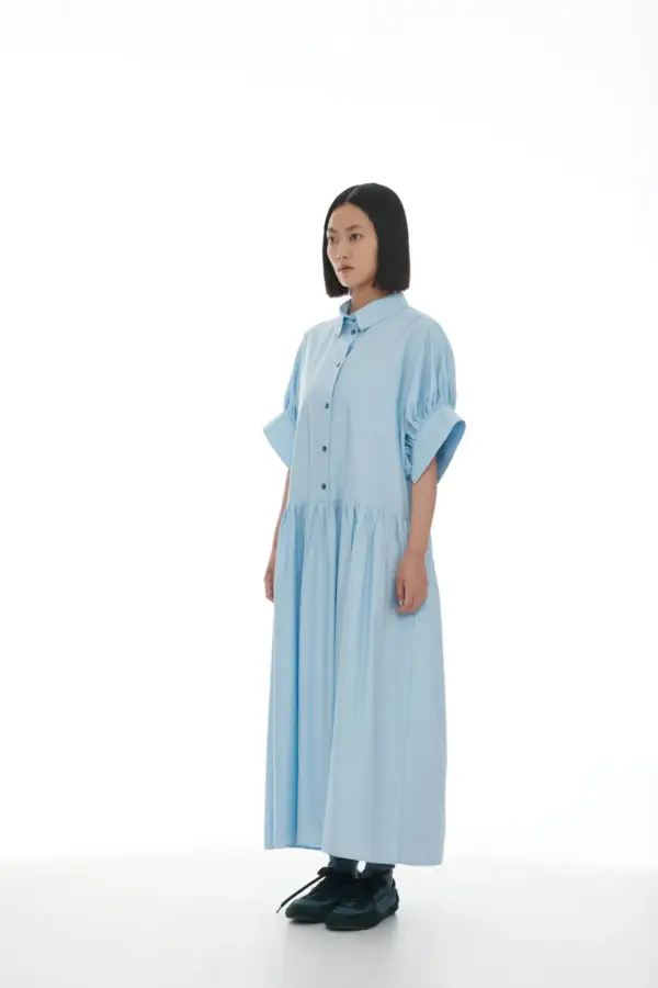 Ricochet Joni Shirt Dress - Pale Blue - Image 2