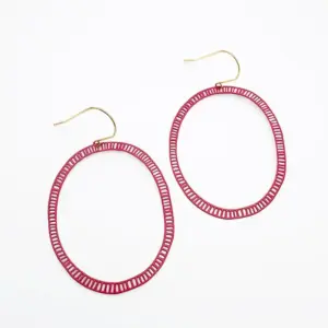Earring - Dash Oval - 2 colours