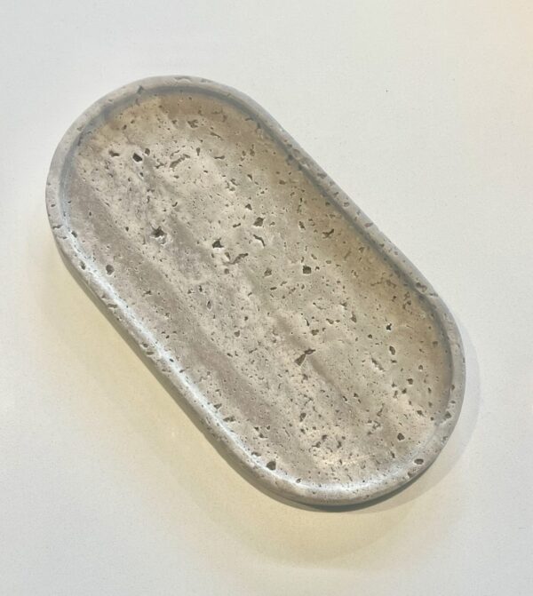 Taper Tray - Silver Travertine