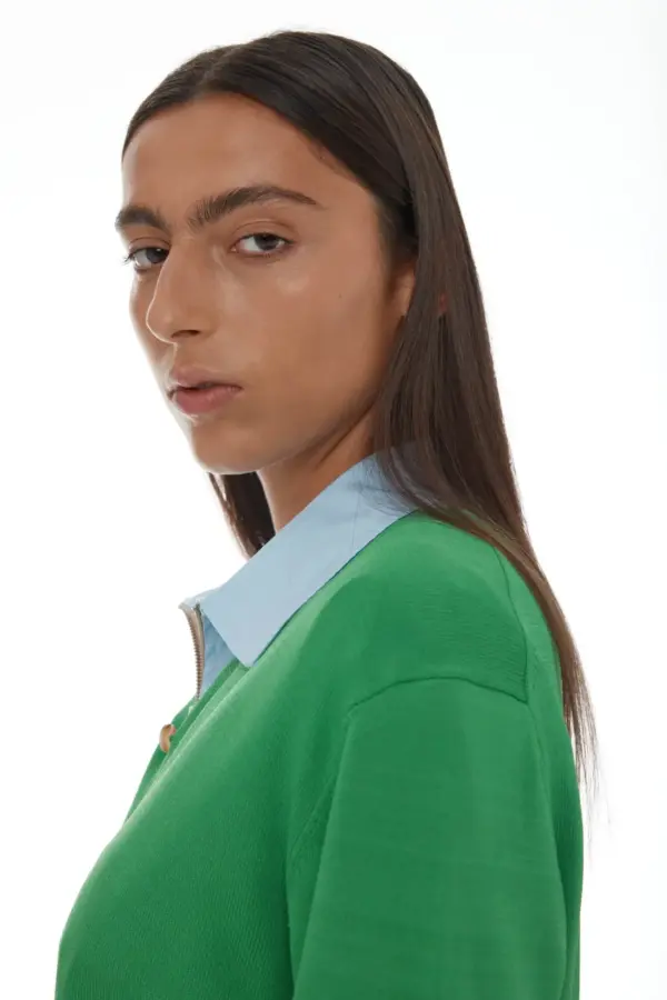 Ricochet Fils Cardigan - Grass Green - Image 2
