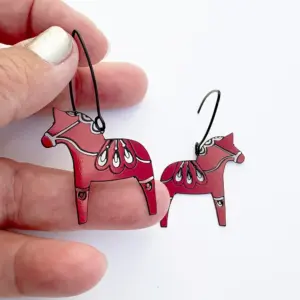 Earrings - Dala Horses
