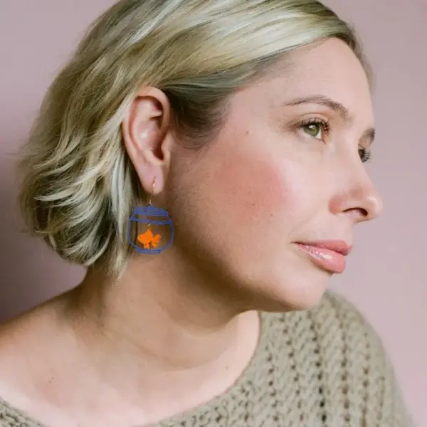Earrings - mini fishbowl - Image 2