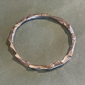 Cast White Bronze Bangle - Large