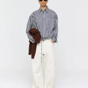 Ricochet Arthur Shirt - Ink+Cream Stripe