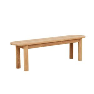 Cannes Oval Bench 160cm - Natural Teak