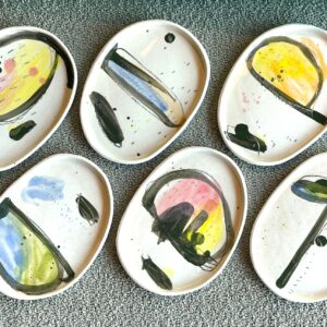 Side plate - Oval - Abstract Design