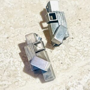 Bauhaus Earrings - Stirling Silver by Victoria Pallin