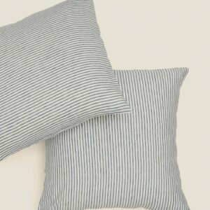 Carlott+Gee - Blue Stripes Pillowcase Set - Euro