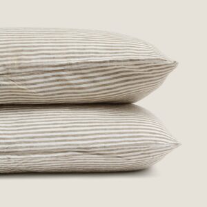 Carlotta+Gee - Olive Stripe Pillowcase Set - 2 sizes