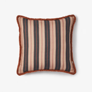Bonnie & Neil Cushion - Suiting Stripe Black Tan