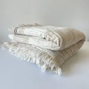 Tulle Linen Throw Blanket - Large