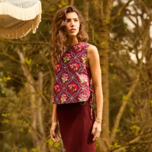 Sage x Clare Norali Shell Top