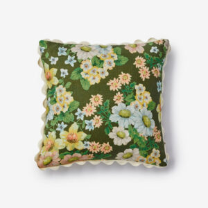Bonnie & Neil Buttercup Olive Cushion 50cm