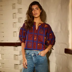 Sage x Clare Florina Blouse