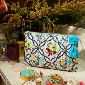 Sage x Clare Norali Quilted Cosmetic Bag - 2 colours